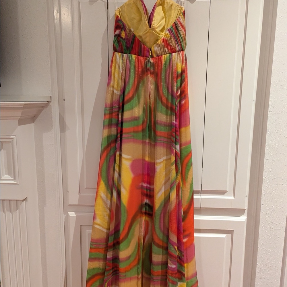 Strapless, Multicolored Gown - image 2